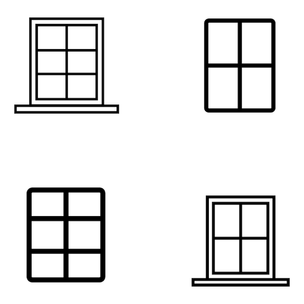 window icon vector template illustration logo design