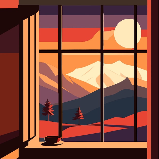 Vector window vector illustration