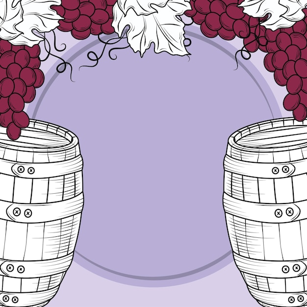 Wine barrel grape