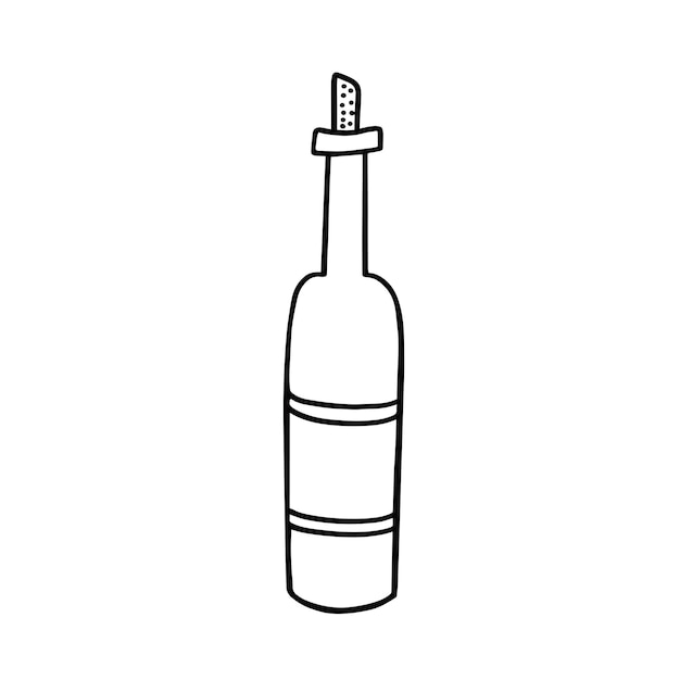 Wine bottle doodle