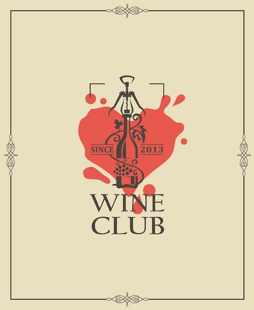 wine club label