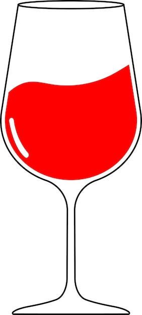 wine glass illustration