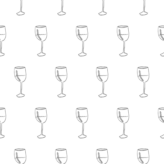 wine glass vector pattern