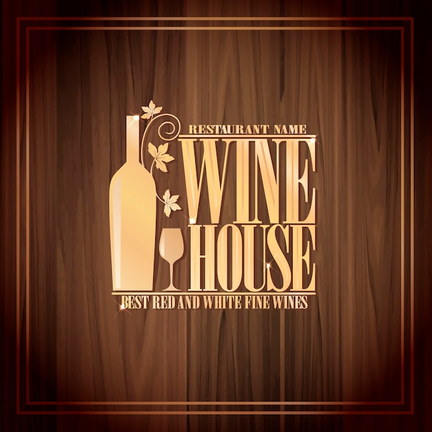 Wine House menu tree backgroundVector illustration