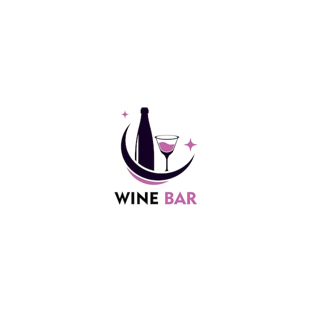 Wine logo design template Vector illustration of icon