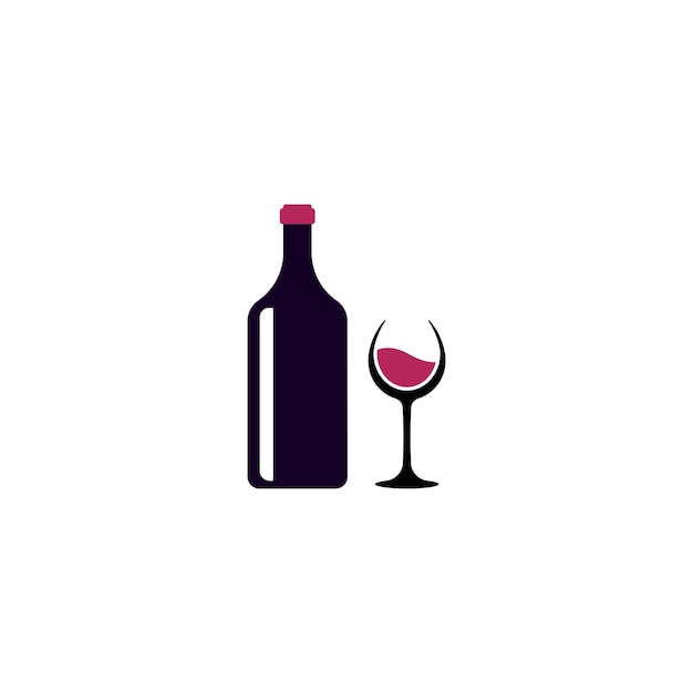 Wine logo design template Vector illustration of icon