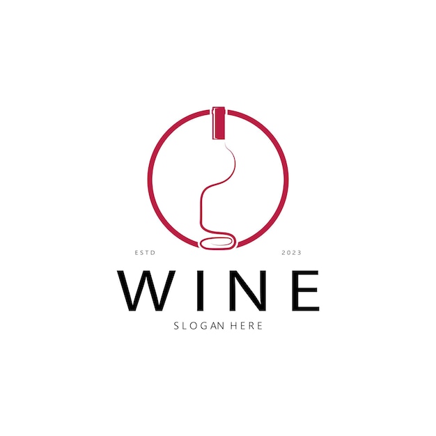 Wine logo design templatevector illustration of iconvector