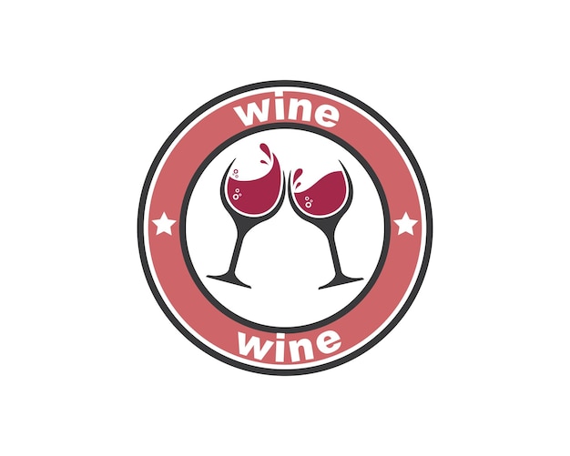 Wine logo icon vector illustration design