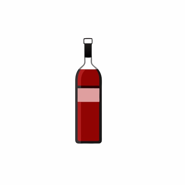 Wine one vector silhouette illustration isolated on a white background