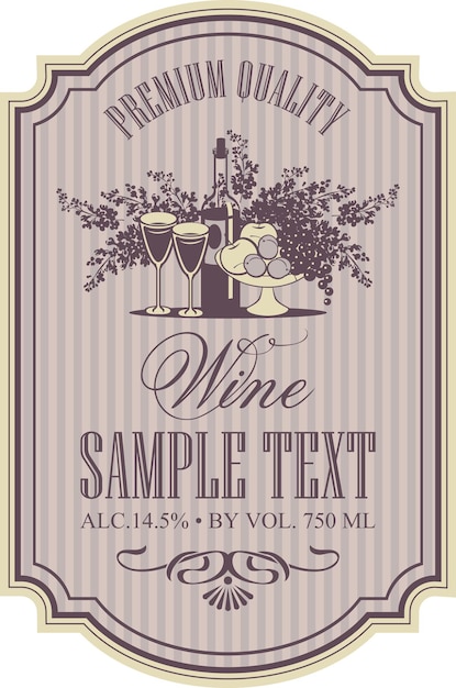 Wine retro label