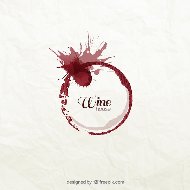 Vector wine stain logo