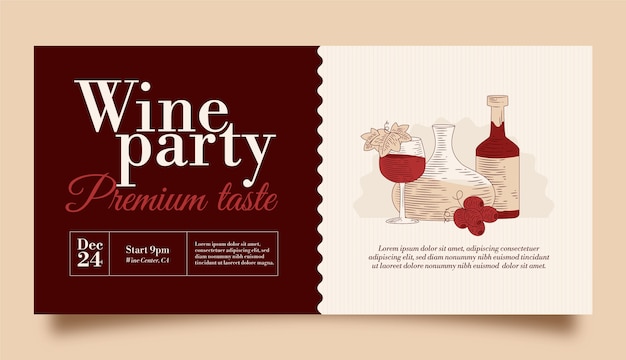 Wine tasting  design template