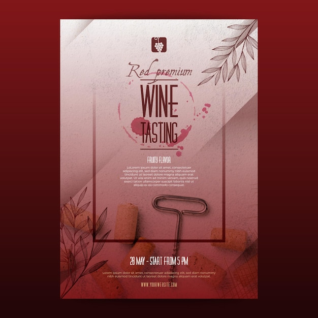 Wine tasting poster template