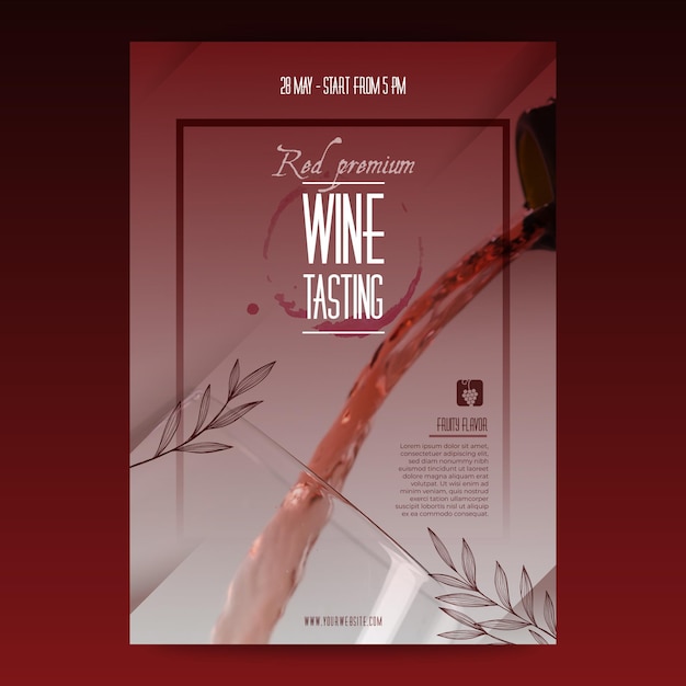 Wine tasting template poster