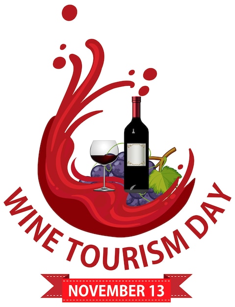 Wine Tourism Day Font Logo Design