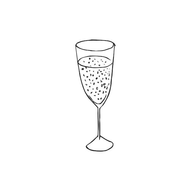 wineglass isolated on white background vector illustration