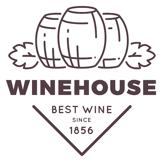 Winehouse label Bottle logo Alcohol beverage production