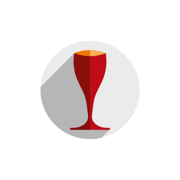 Winery theme, decorative stylish wine goblet. Wine tasting conceptual symbol, graphic design element for use in advertising.