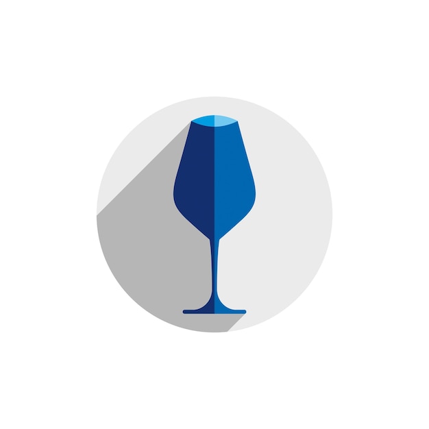 Winery theme, decorative stylish wine goblet. Wine tasting conceptual symbol, graphic design element for use in advertising.