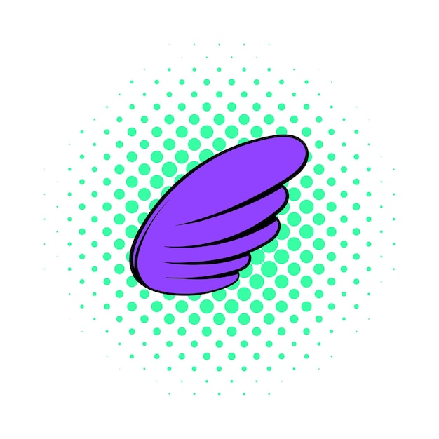 Wing icon in popart style for any design