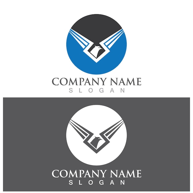 Wing logo and vector template