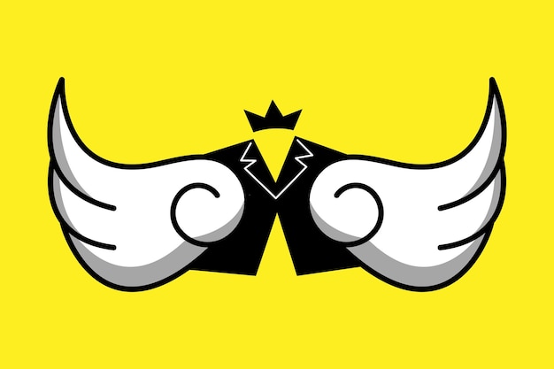 winged and crowned letter X logo