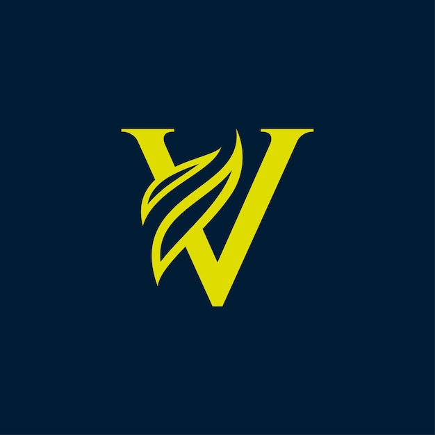 WINGS BEAUTY LOGO DESIGN GOLD LETTER V