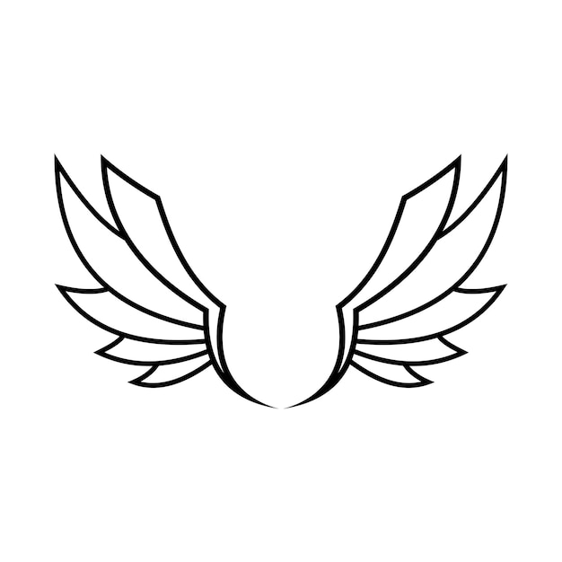 Vector wings illustration design icon logo