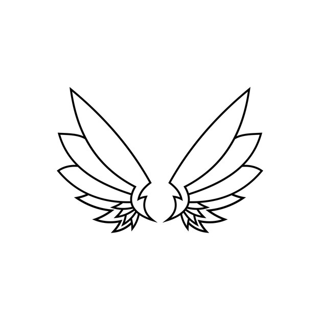 Vector wings illustration design icon logo