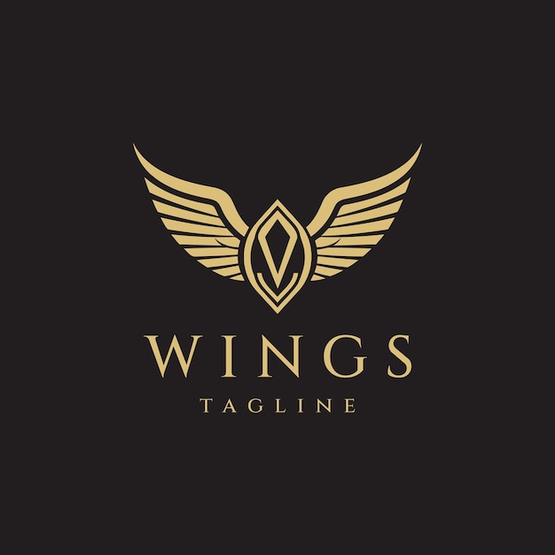 Wings logo design vector illustration