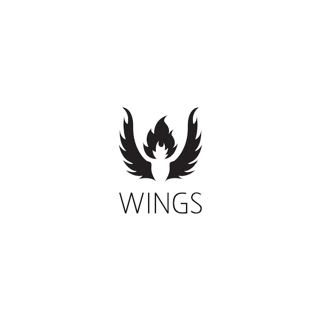 Wings logo graphic design concept