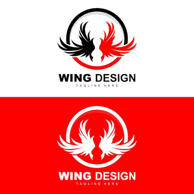 Wings Logo Phoenix Logo Bird Wing Vector Template Illustration Wing Brand Design