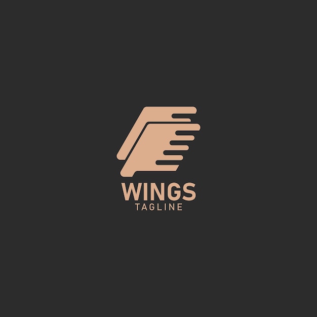 wings logo simple minimalist design