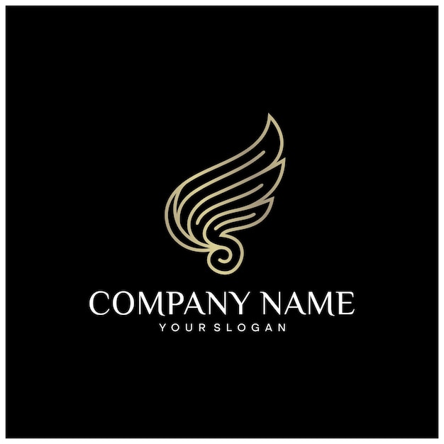 Wings logo template Vector business icon Corporate branding identity