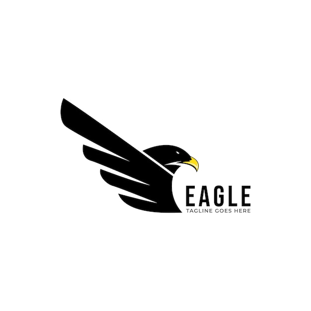 Wings logo vector ( icon, sign, graphic, illustration, symbol), eagle wing brand.