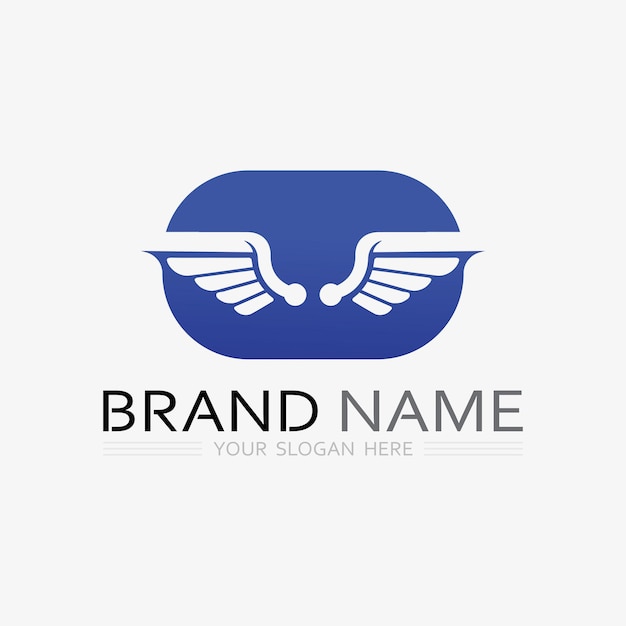 Wings logo vector icon symbol illustration design template