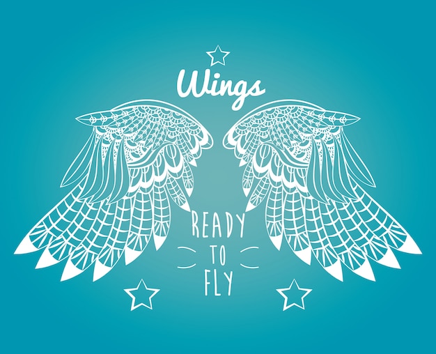 Wings ready to fly emblem