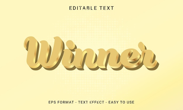 Winner 3D Text Effect