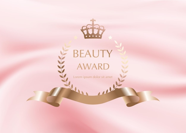 Winner award champion realistic golden trophy and crown template