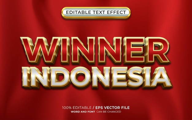 Winner Indonesian 3D Text Effect