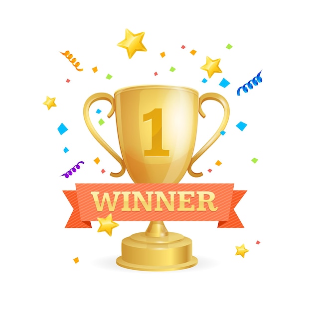 Winner Success Achievement Concept Vector