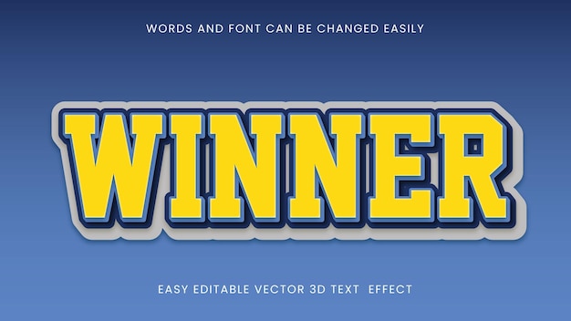 Winner text style 3d