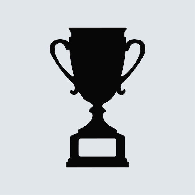 winner trophy silhouette vector art Champion Prize Cup Design