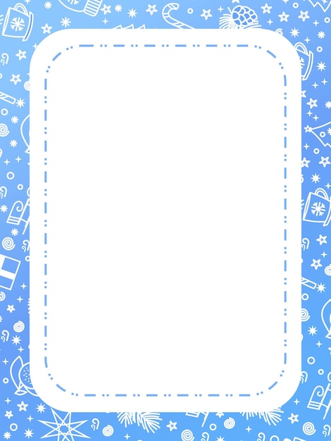 Winter background frame for notes