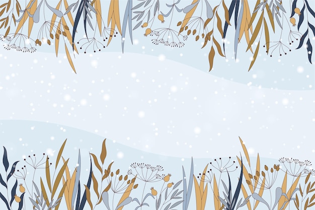 Vector winter background with empty space