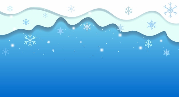 Winter background with snowflakes and space for text