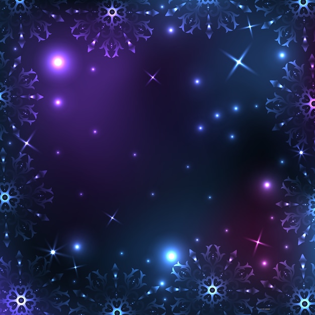 Winter background with snowflakes