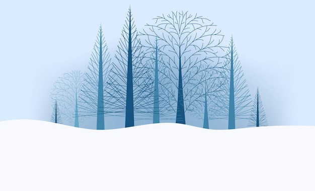 Winter banner with fir tree