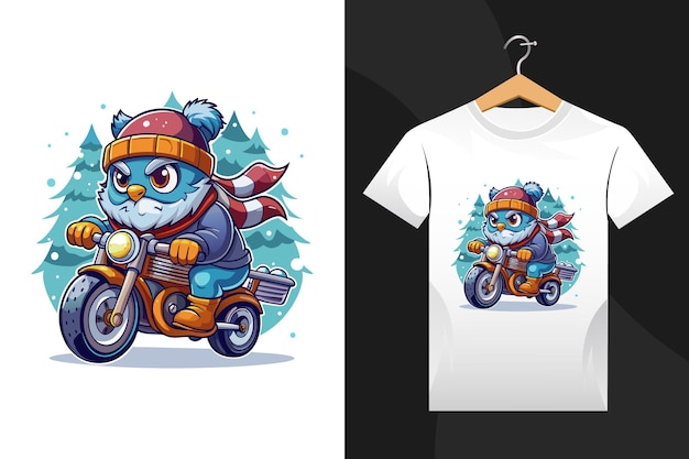 winter Barbet tshirt design artwork Vector Illustration