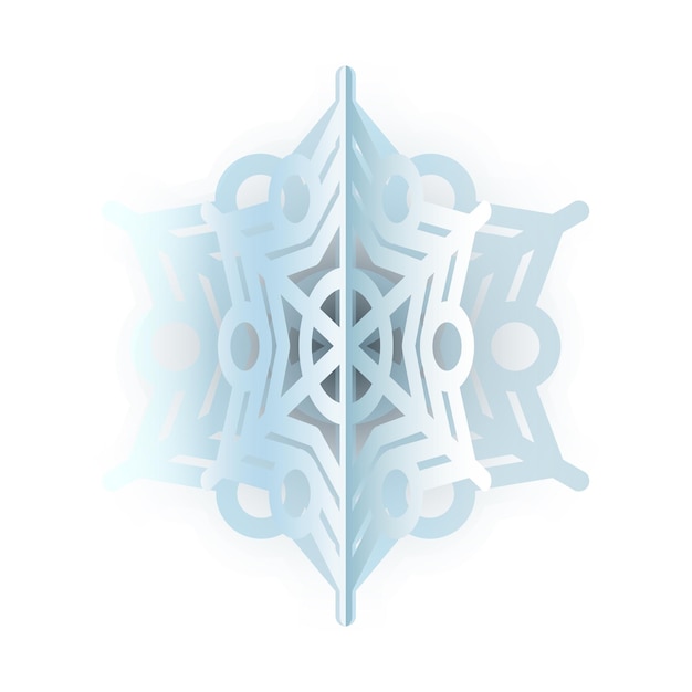 Winter Blue Fluffy Snowflake Gradient Icon